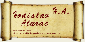 Hodislav Alurac vizit kartica